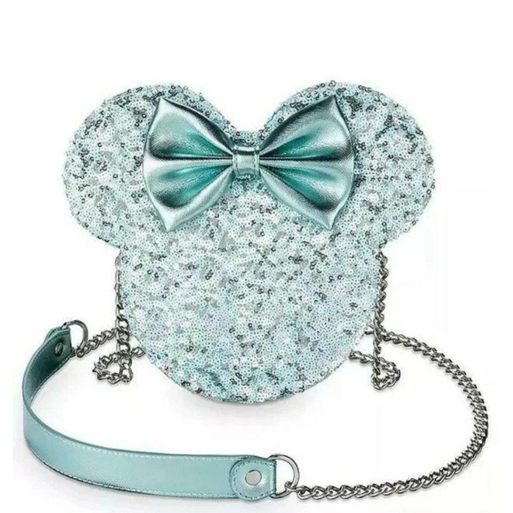Disney Minnie Mouse Icon Crossbody Bag Arendelle Aqua New with Tags